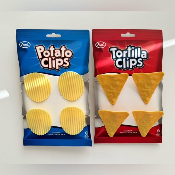 Fred Kitchen New Novelty Chip Bag Clips Two Packs Of Four Clips